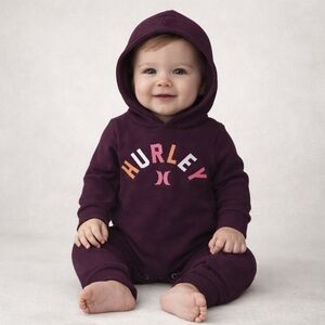 Hurley Infant Bodysuit Onsie Hoodie Purple Size 3M